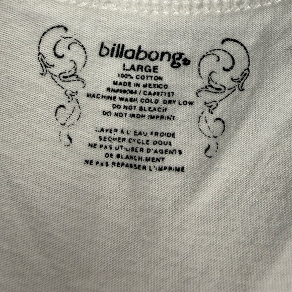 Billabong White Tank with Blue and Green Wave Design - Picture 4 of 5